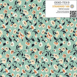 VISCOSE IMPRIME FLEURS MENTHE